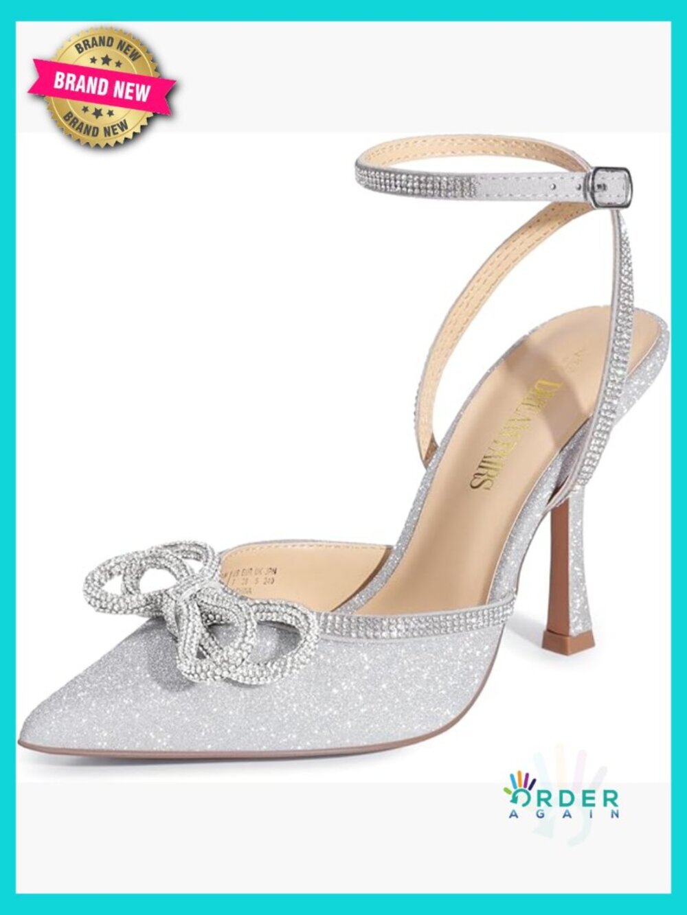 Women's High Heels Strappy Rhinestone Stiletto Pumps Wedding Party Dress Shoes
